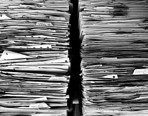 a pile of document